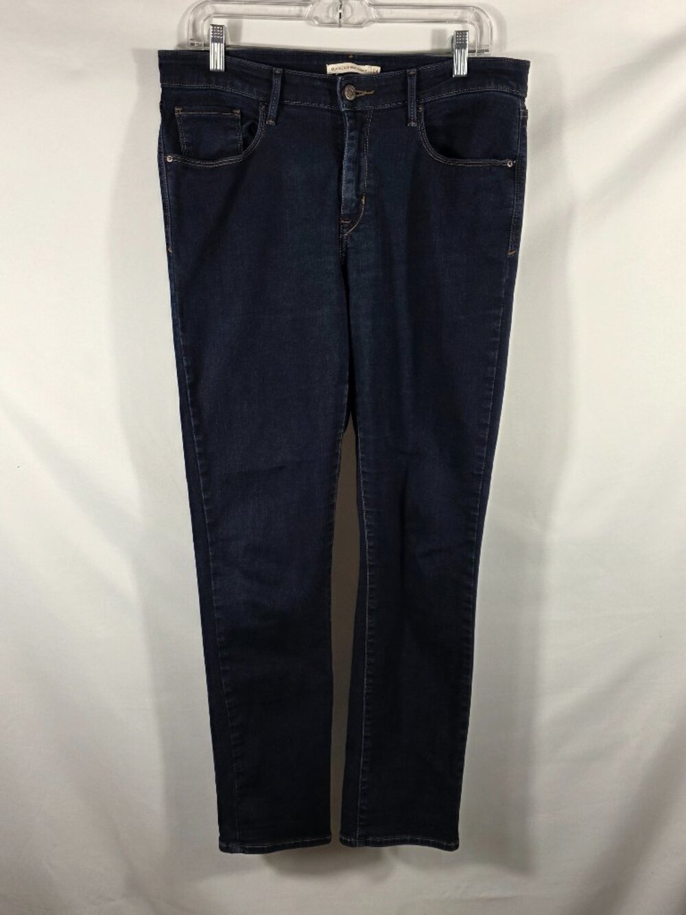 Levi's Classic Mid-Rise Skinny Jeans Women's Size 14 Dark Wash Five-Pocket